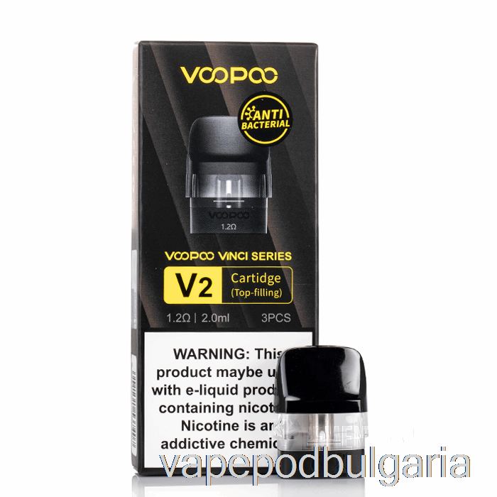 Vape 10000 Дръпки Voopoo Drag Nano 2 Replacement Pods 1.2ohm Vinci V2 Cartridge